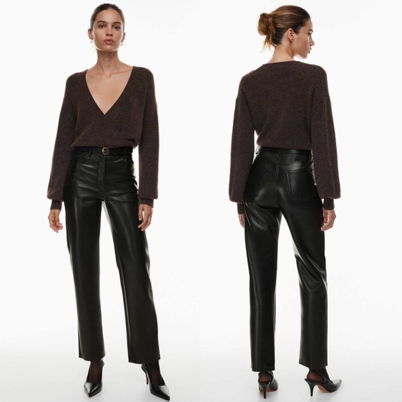 Wilfred Melina Faux Leather Straight Leg Pant - Picture 2 of 8